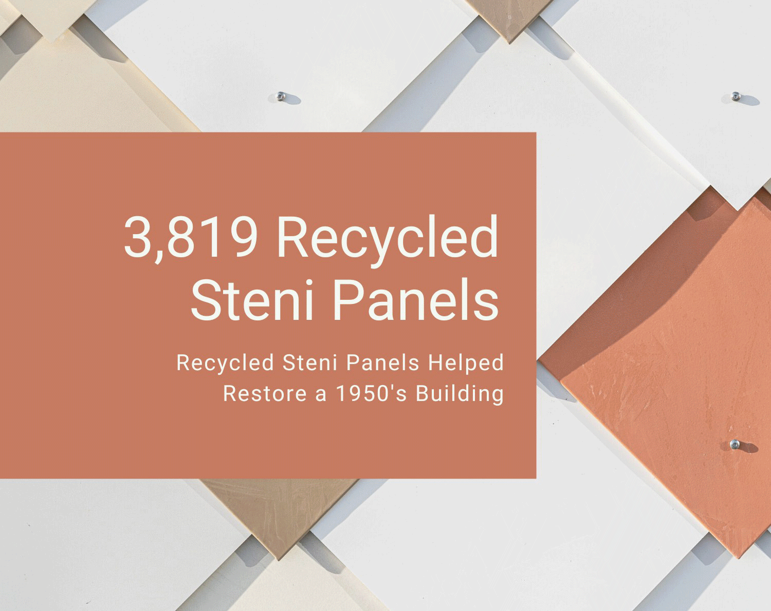 Recycled Steni Composite Stone Rainscreen Panels