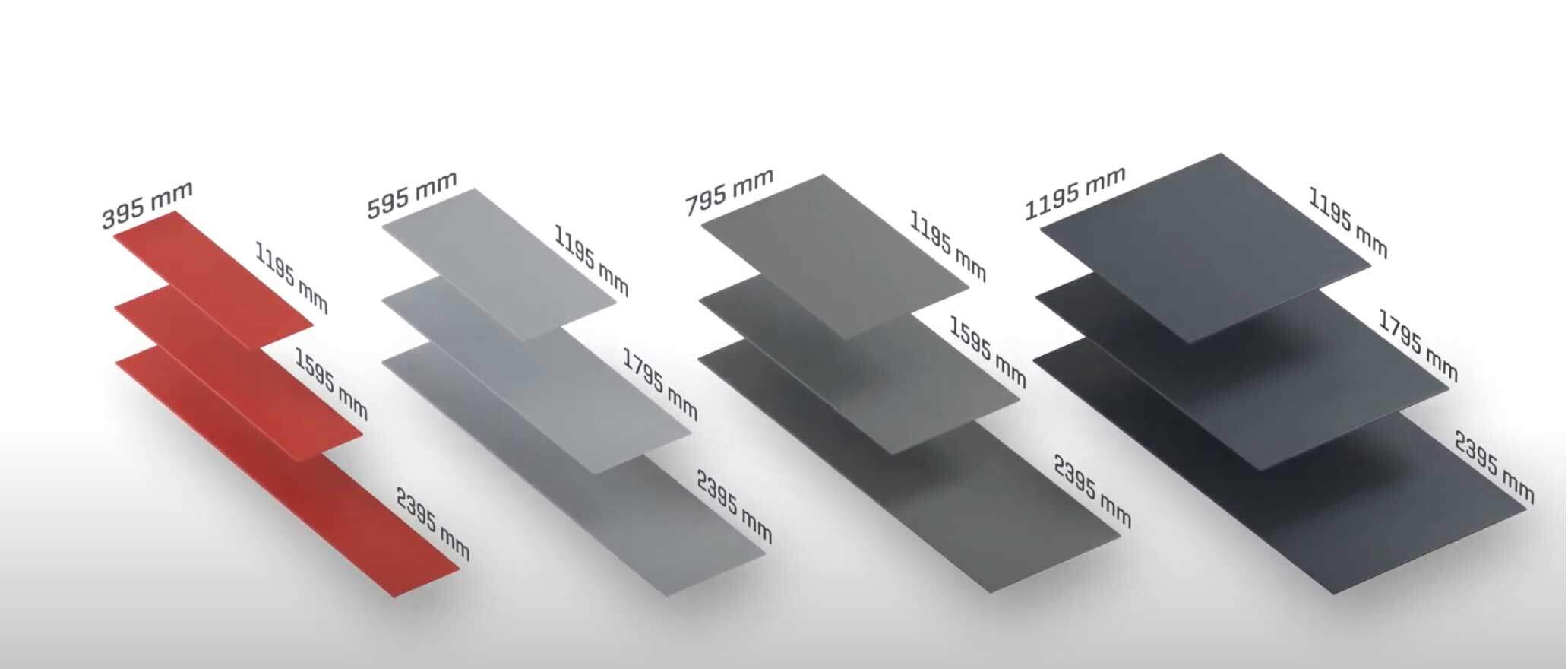 Steni Colour Reuse Panels Sizes