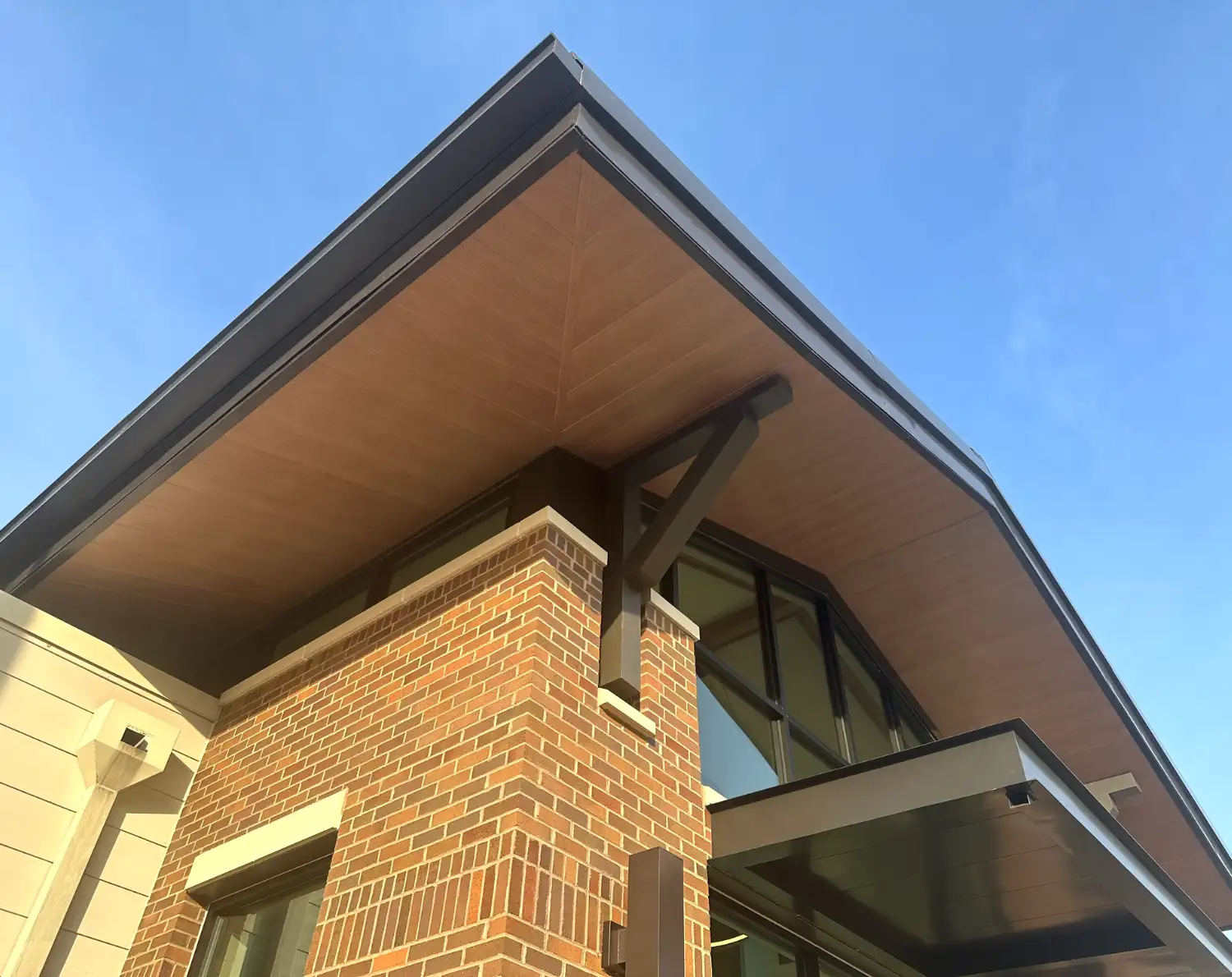 ForMe Design Woodgrain Aluminum Soffits - Greer Fire Station Project