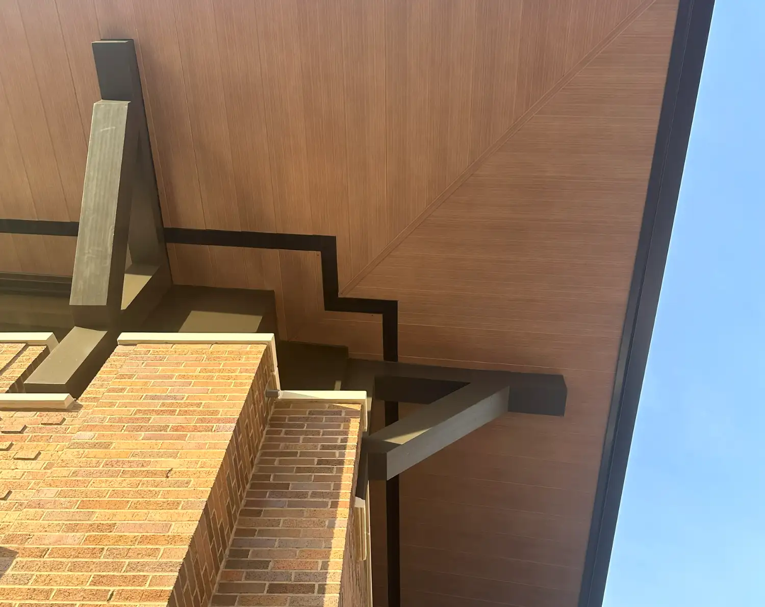 ForMe Design Woodgrain Aluminum Soffits - Greer Fire Station Project